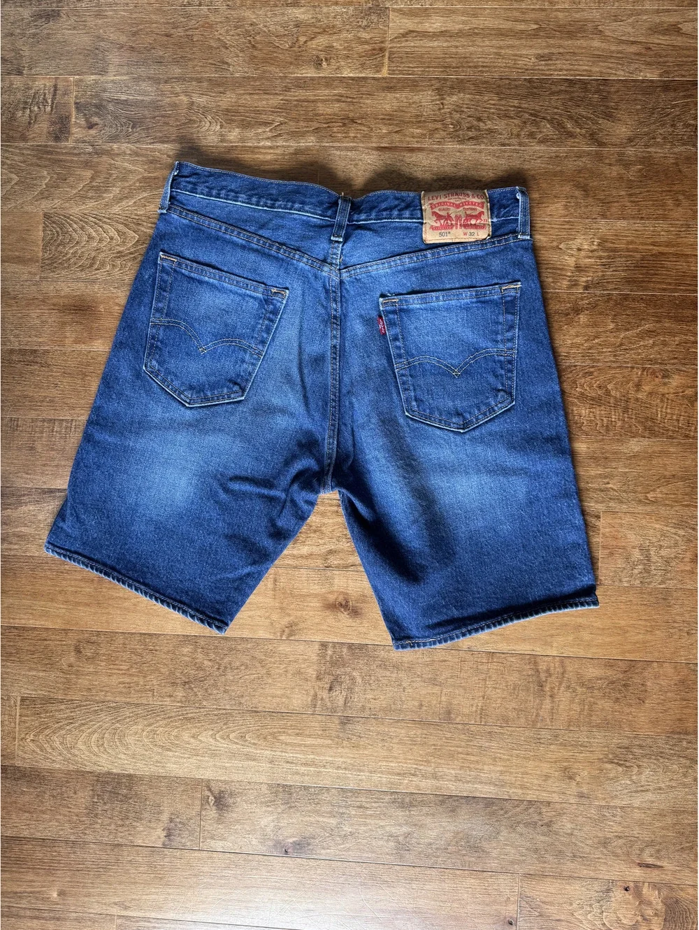 Levi's 501 Original Shorts Mens W32 Stonewash Button Fly
